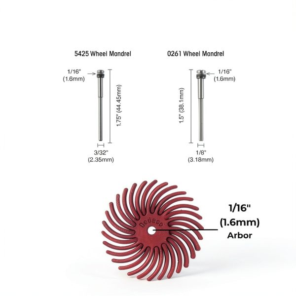 Radial Bristle Disc DEDECO Buffing Tool 220 Grit-8