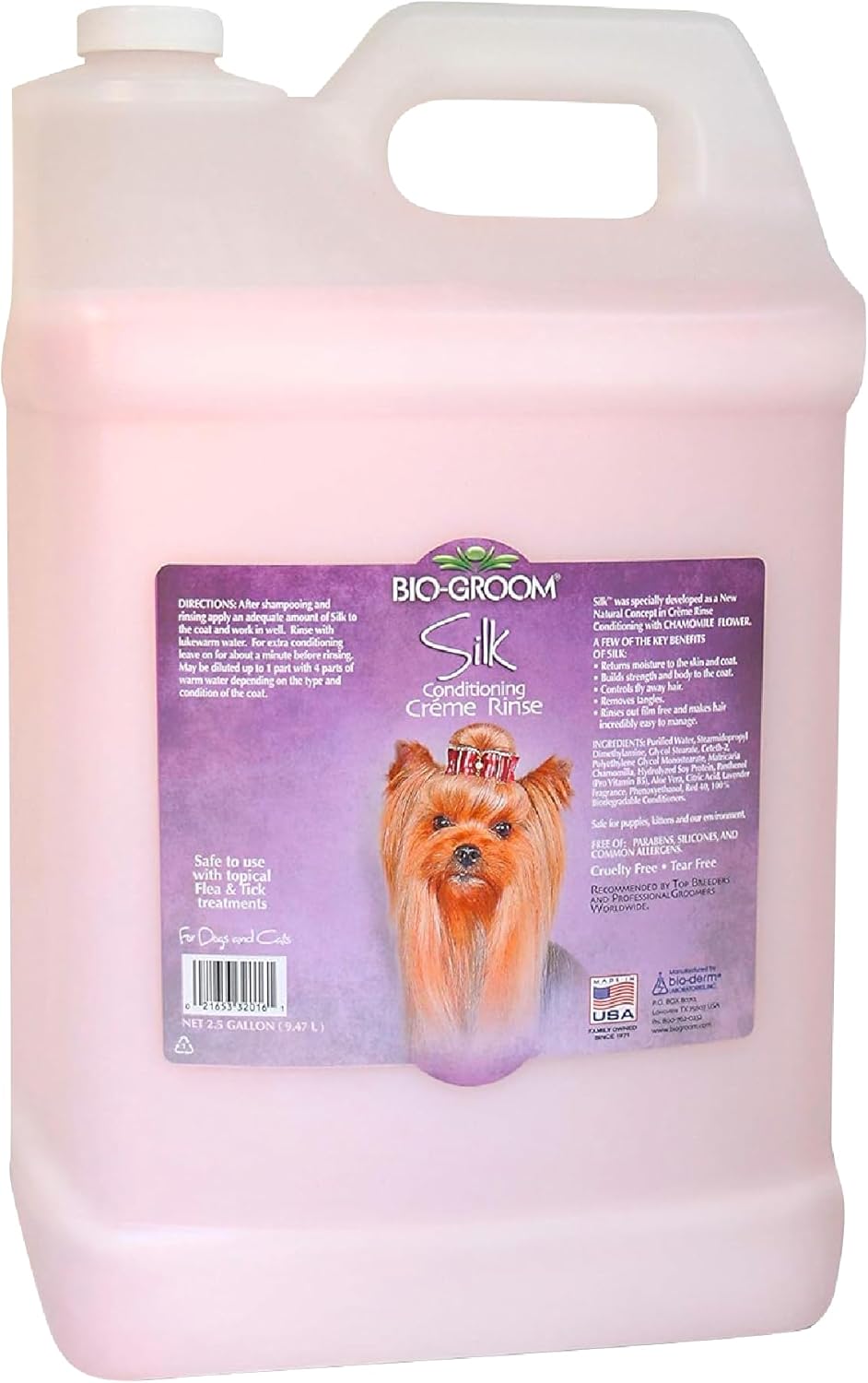 Dog being conditioned with Bio-Groom product