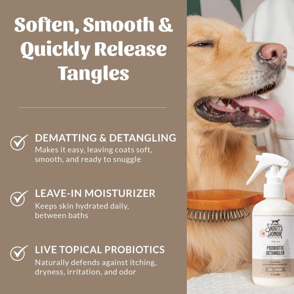 Skouts Honor Pet Detangler Spray Hydrating Probiotic Formula-2