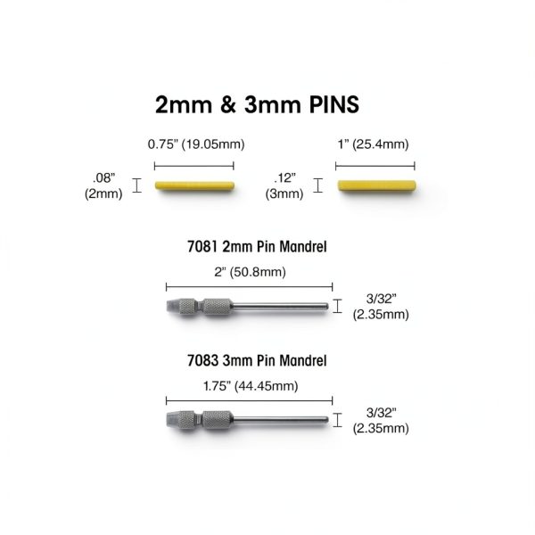 Sunburst Pins DEDECO Buffing Set Precision 2mm-5