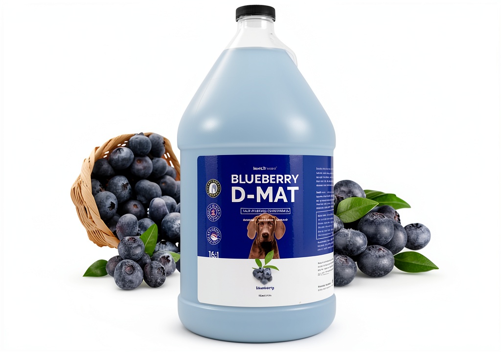 Applying Senproco Dog Conditioner to a dog's coat