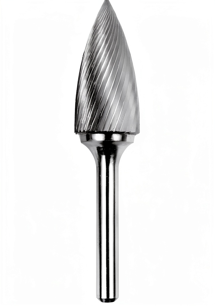 Dedeco SG-15 bur in use on a metal surface