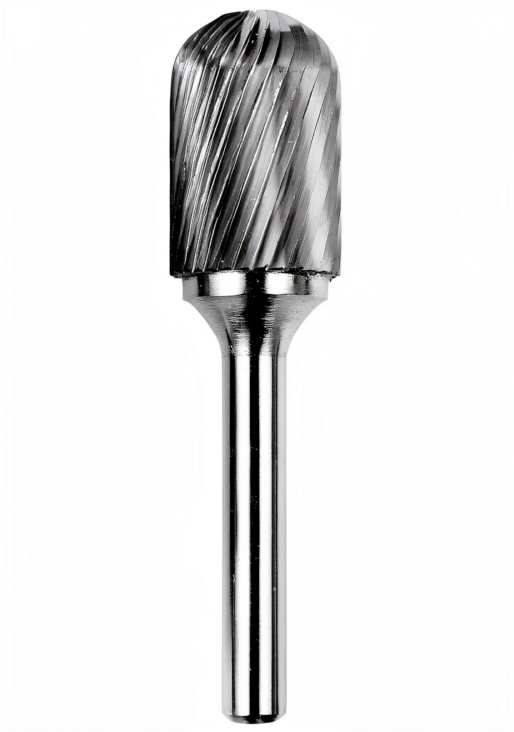 Dedeco SC-6 bur in use on a metal workpiece