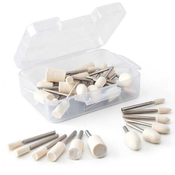 AUSTOR Wool Felt Mounted Points Dremel Polishing Kit-1