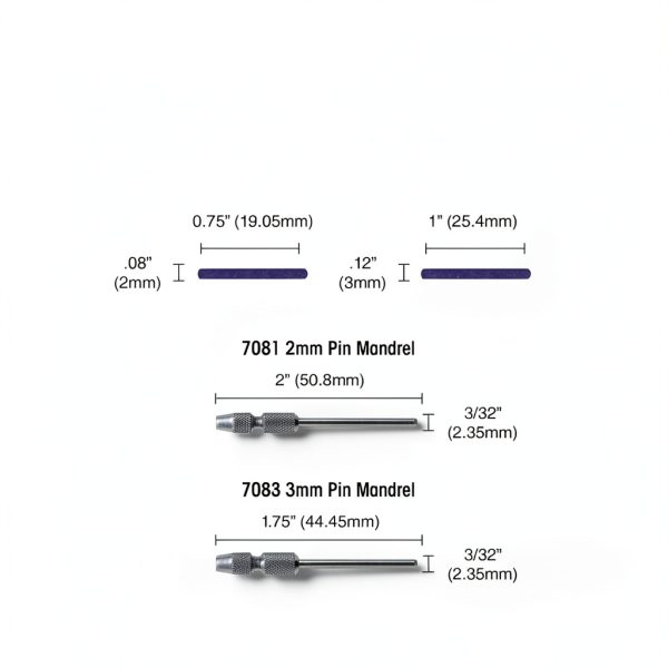 DEDECO Sunburst 400 Grit Polishing Pins Precision-6