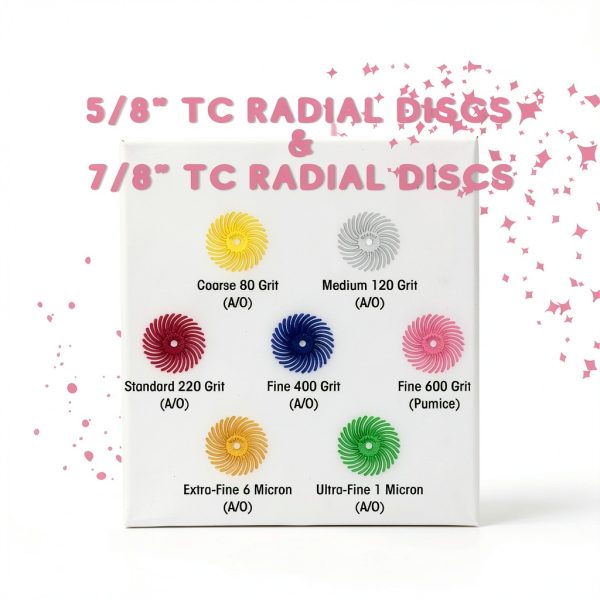 DEDECO Radial Bristle Disc Pink Polishing Tools Fine Grit-6