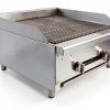 24'' Commercial Charbroiler Lava Rock 2-Burner Griddle STEELBUS-9