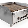 24'' Commercial Charbroiler Lava Rock 2-Burner Griddle STEELBUS-7