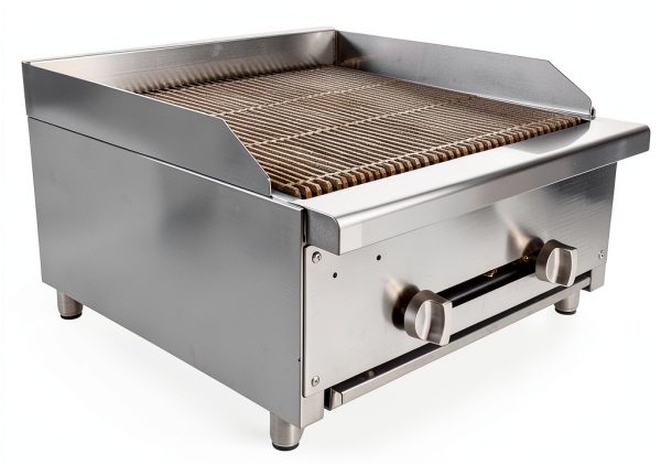 24'' Commercial Charbroiler Lava Rock 2-Burner Griddle STEELBUS-7
