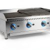 Globe Countertop 36" Gas Charbroiler Adjustable Height Stainless Steel-7