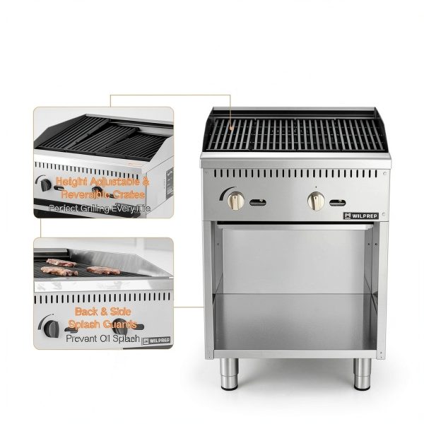 Radiant Charbroiler 24in Natural Gas Storage Base 35000 BTU by Wilprep-4