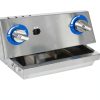 Globe GCB24G-RK 24" Commercial Gas Charbroiler 2 Burners 80k BTU-4
