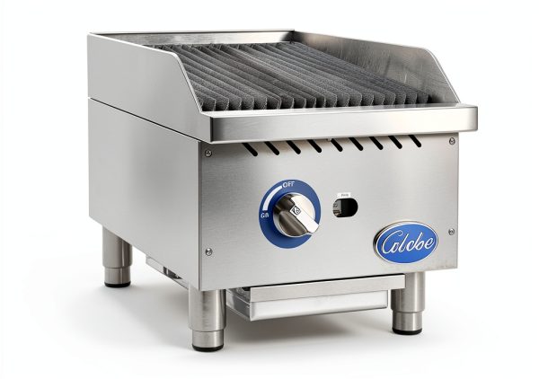 Globe Food Equipment Countertop 15" Gas Charbroiler Stainless Steel-6