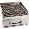 24'' Commercial Charbroiler Lava Rock 2-Burner Griddle STEELBUS-3