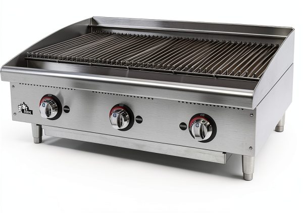Gas Charbroiler Star Radiant 36in Stainless Steel with Splash-Guard-1
