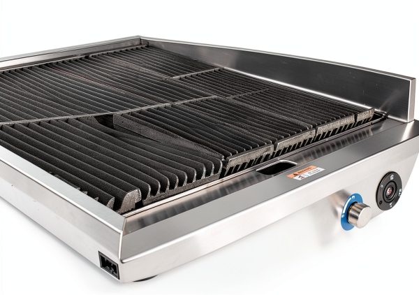 Globe Countertop 36" Gas Charbroiler Adjustable Height Stainless Steel-4