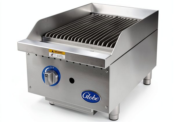 Globe Food Equipment Countertop 15" Gas Charbroiler Stainless Steel-1