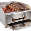 24'' Commercial Charbroiler Lava Rock 2-Burner Griddle STEELBUS-1
