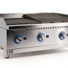 Globe Countertop 36" Gas Charbroiler Adjustable Height Stainless Steel-0