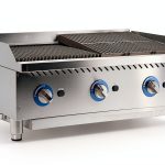 Globe Countertop 36" Gas Charbroiler Adjustable Height Stainless Steel-0