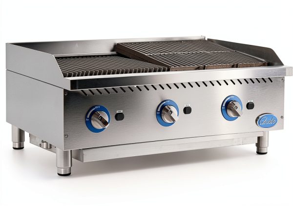 Globe Countertop 36" Gas Charbroiler Adjustable Height Stainless Steel-0
