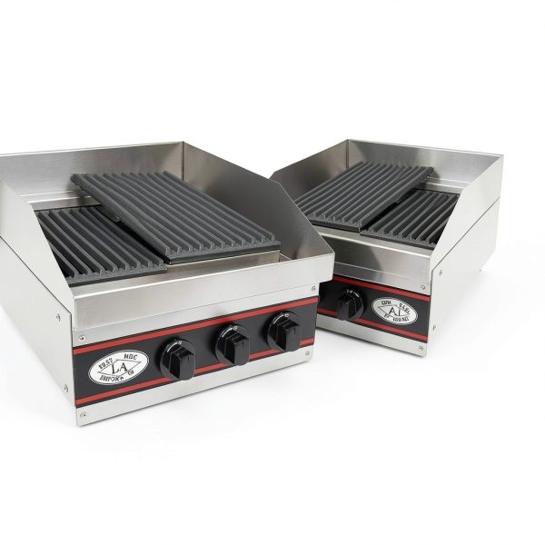 Express-KitchQuip 18" Countertop Gas Charcoal Broiler 18,000 BTU Iron-1