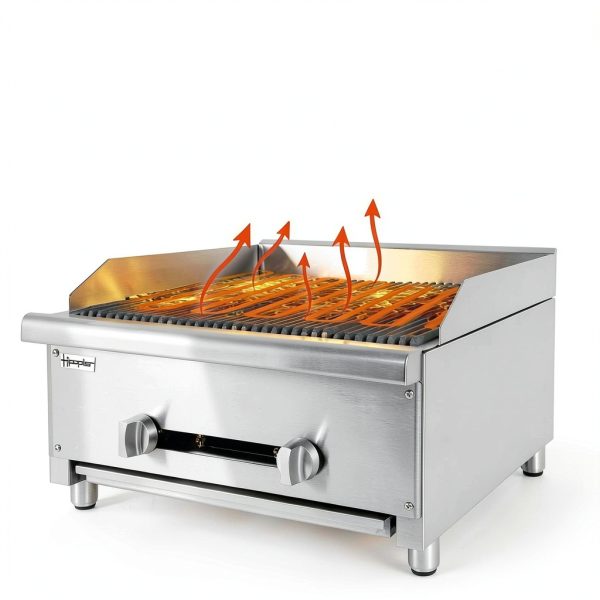 24 inch Charbroiler HIPOPLLER Steel 56000 BTU-2