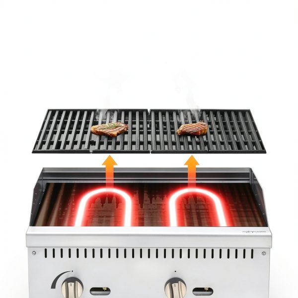 Radiant Charbroiler 24in Natural Gas Storage Base 35000 BTU by Wilprep-1