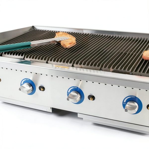 Globe Food Equipment 36" Char Rock Gas Charbroiler Stainless Steel-5